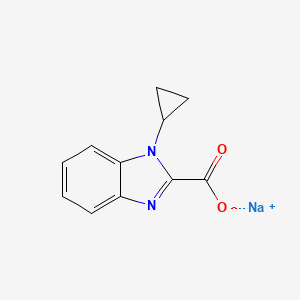 molecular formula C11H9N2NaO2 B2679259 Sodium 1-cyclopropyl-1H-benzo[d]imidazole-2-carboxylate CAS No. 2197057-60-4