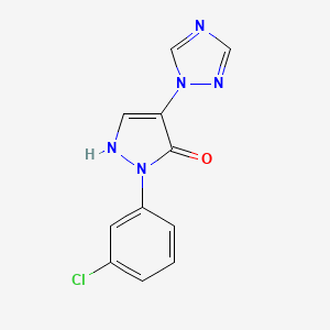 1-(3-chlorophenyl)-4-(1H-1,2,4-triazol-1-yl)-1H-pyrazol-5-ol
