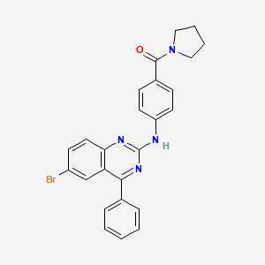 (4-((6-Bromo-4-phenylquinazolin-2-yl)amino)phenyl)(pyrrolidin-1-yl)methanone