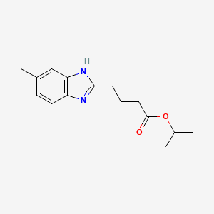 molecular formula C15H20N2O2 B2679278 propan-2-yl 4-(5-methyl-1H-1,3-benzodiazol-2-yl)butanoate CAS No. 938025-69-5