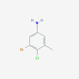 molecular formula C7H7BrClN B2679291 3-Bromo-4-chloro-5-methylaniline CAS No. 1263377-66-7