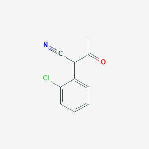molecular formula C10H8ClNO B2679297 2-(2-Chlorophenyl)-3-oxobutanenitrile CAS No. 77186-48-2