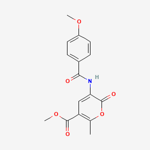methyl 3-[(4-methoxybenzoyl)amino]-6-methyl-2-oxo-2H-pyran-5-carboxylate