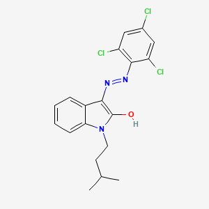 (Z)-1-isopentyl-3-(2-(2,4,6-trichlorophenyl)hydrazono)indolin-2-one