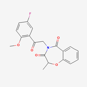 4-(2-(5-fluoro-2-methoxyphenyl)-2-oxoethyl)-2-methylbenzo[f][1,4]oxazepine-3,5(2H,4H)-dione