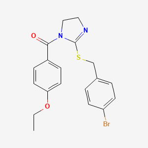 [2-[(4-Bromophenyl)methylsulfanyl]-4,5-dihydroimidazol-1-yl]-(4-ethoxyphenyl)methanone