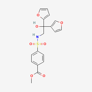 methyl 4-(N-(2-(furan-2-yl)-2-(furan-3-yl)-2-hydroxyethyl)sulfamoyl)benzoate