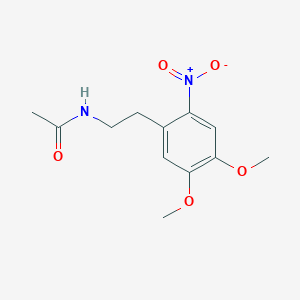 molecular formula C12H16N2O5 B2679333 N-[2-(4,5-Dimethoxy-2-nitrophenyl)ethyl]acetamide CAS No. 908107-48-2