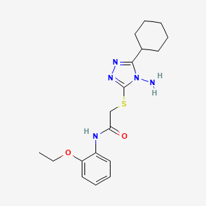 2-((4-amino-5-cyclohexyl-4H-1,2,4-triazol-3-yl)thio)-N-(2-ethoxyphenyl)acetamide