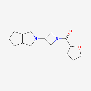 [3-(3,3a,4,5,6,6a-Hexahydro-1H-cyclopenta[c]pyrrol-2-yl)azetidin-1-yl]-(oxolan-2-yl)methanone
