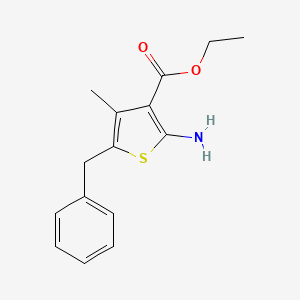 molecular formula C15H17NO2S B2679365 Ethyl 2-amino-5-benzyl-4-methylthiophene-3-carboxylate CAS No. 1186474-63-4