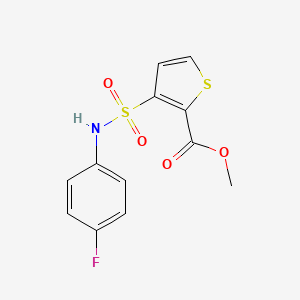 molecular formula C12H10FNO4S2 B2679389 Methyl 3-(N-(4-fluorophenyl)sulfamoyl)thiophene-2-carboxylate CAS No. 439934-84-6