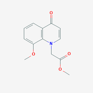 molecular formula C13H13NO4 B2679407 methyl (8-methoxy-4-oxoquinolin-1(4H)-yl)acetate CAS No. 1170391-76-0