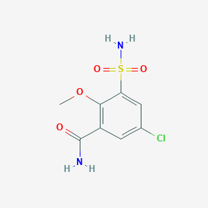 molecular formula C8H9ClN2O4S B2679417 5-Chloro-2-methoxy-3-sulfamoylbenzamide CAS No. 1490911-67-5