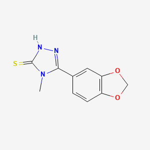 molecular formula C10H9N3O2S B2679423 5-(1,3-benzodioxol-5-yl)-4-methyl-4H-1,2,4-triazole-3-thiol CAS No. 77803-44-2