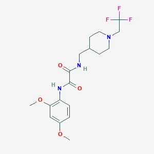 molecular formula C18H24F3N3O4 B2679454 N-(2,4-dimethoxyphenyl)-N'-{[1-(2,2,2-trifluoroethyl)piperidin-4-yl]methyl}ethanediamide CAS No. 2309342-07-0