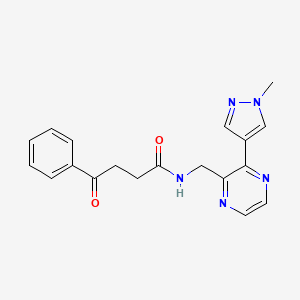 molecular formula C19H19N5O2 B2679485 N-((3-(1-methyl-1H-pyrazol-4-yl)pyrazin-2-yl)methyl)-4-oxo-4-phenylbutanamide CAS No. 2034570-47-1