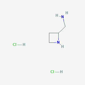 molecular formula C4H12Cl2N2 B2679516 Azetidin-2-ylmethanamine dihydrochloride CAS No. 103550-76-1; 1389264-23-6