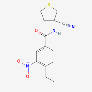 B2679535 N-(3-cyanothiolan-3-yl)-4-ethyl-3-nitrobenzamide CAS No. 1394683-45-4