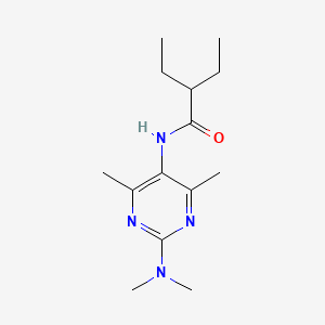 molecular formula C14H24N4O B2679541 N-[2-(Dimethylamino)-4,6-dimethylpyrimidin-5-YL]-2-ethylbutanamide CAS No. 1448035-67-3