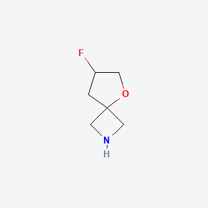 molecular formula C6H10FNO B2679585 7-Fluoro-5-oxa-2-azaspiro[3.4]octane CAS No. 1214875-48-5