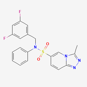 molecular formula C20H16F2N4O2S B2679633 N-[(3,5-difluorophenyl)methyl]-3-methyl-N-phenyl-[1,2,4]triazolo[4,3-a]pyridine-6-sulfonamide CAS No. 1251693-69-2