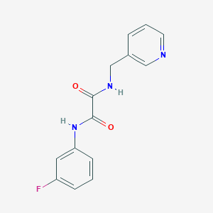 molecular formula C14H12FN3O2 B2679652 N-(3-fluorophenyl)-N'-[(pyridin-3-yl)methyl]ethanediamide CAS No. 498560-25-1