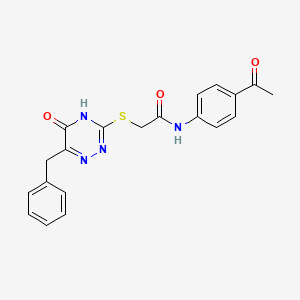 N-(4-acetylphenyl)-2-((6-benzyl-5-oxo-4,5-dihydro-1,2,4-triazin-3-yl)thio)acetamide