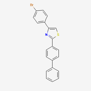molecular formula C21H14BrNS B2679657 2-(4-Biphenyl)-4-(4-bromophenyl)thiazole CAS No. 1965304-88-4