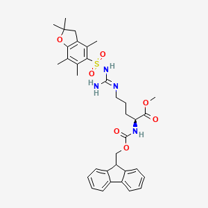 Methyl (2S)-5-[[amino-[(2,2,4,6,7-pentamethyl-3H-1-benzofuran-5-yl)sulfonylamino]methylidene]amino]-2-(9H-fluoren-9-ylmethoxycarbonylamino)pentanoate