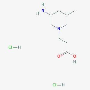 3-(3-Amino-5-methylpiperidin-1-yl)propanoic acid;dihydrochloride