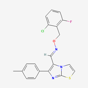 6-(4-methylphenyl)imidazo[2,1-b][1,3]thiazole-5-carbaldehyde O-(2-chloro-6-fluorobenzyl)oxime