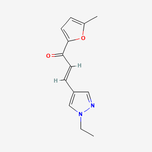 (E)-3-(1-ethyl-1H-pyrazol-4-yl)-1-(5-methylfuran-2-yl)prop-2-en-1-one