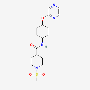 1-(methylsulfonyl)-N-((1r,4r)-4-(pyrazin-2-yloxy)cyclohexyl)piperidine-4-carboxamide