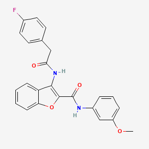 3-(2-(4-fluorophenyl)acetamido)-N-(3-methoxyphenyl)benzofuran-2-carboxamide