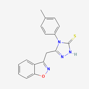 5-(1,2-benzisoxazol-3-ylmethyl)-4-(4-methylphenyl)-4H-1,2,4-triazole-3-thiol