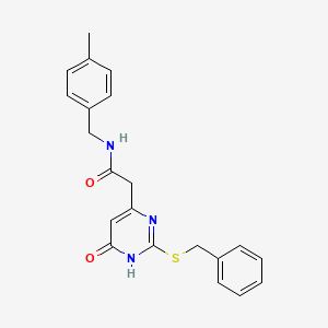 2-(2-(benzylthio)-6-oxo-1,6-dihydropyrimidin-4-yl)-N-(4-methylbenzyl)acetamide