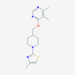 2-(4-(((5,6-Dimethylpyrimidin-4-yl)oxy)methyl)piperidin-1-yl)-4-methylthiazole