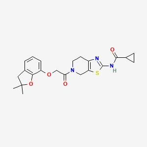 N-(5-(2-((2,2-dimethyl-2,3-dihydrobenzofuran-7-yl)oxy)acetyl)-4,5,6,7-tetrahydrothiazolo[5,4-c]pyridin-2-yl)cyclopropanecarboxamide