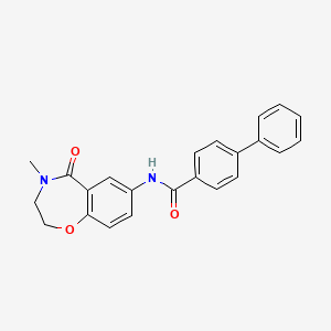 N-(4-methyl-5-oxo-2,3,4,5-tetrahydrobenzo[f][1,4]oxazepin-7-yl)-[1,1'-biphenyl]-4-carboxamide