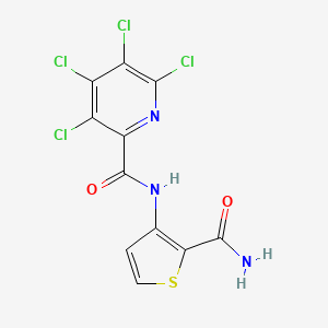N-(2-carbamoylthiophen-3-yl)-3,4,5,6-tetrachloropyridine-2-carboxamide