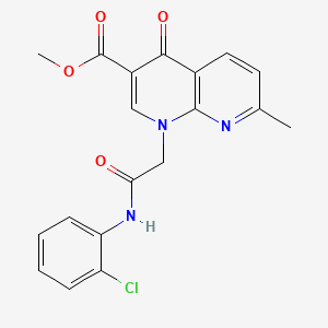 Methyl 1-(2-((2-chlorophenyl)amino)-2-oxoethyl)-7-methyl-4-oxo-1,4-dihydro-1,8-naphthyridine-3-carboxylate