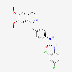 1-(2,4-Dichlorophenyl)-3-[4-[(6,7-dimethoxy-3,4-dihydroisoquinolin-1-yl)methyl]phenyl]urea