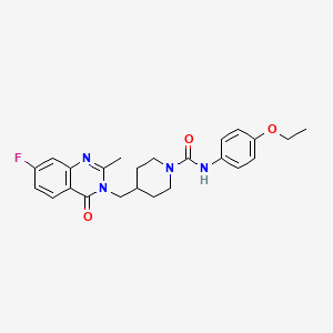 molecular formula C24H27FN4O3 B2679839 N-(4-ethoxyphenyl)-4-[(7-fluoro-2-methyl-4-oxo-3,4-dihydroquinazolin-3-yl)methyl]piperidine-1-carboxamide CAS No. 2415631-56-8
