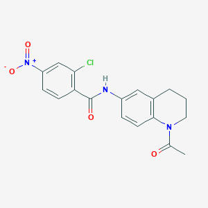 molecular formula C18H16ClN3O4 B2679873 N-(1-acetyl-1,2,3,4-tetrahydroquinolin-6-yl)-2-chloro-4-nitrobenzamide CAS No. 941900-02-3