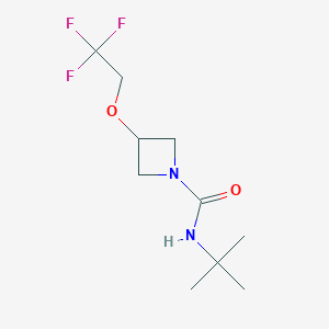 molecular formula C10H17F3N2O2 B2679931 N-tert-butyl-3-(2,2,2-trifluoroethoxy)azetidine-1-carboxamide CAS No. 2320421-43-8