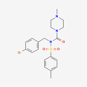 molecular formula C20H24BrN3O3S B2679951 N-(4-bromobenzyl)-4-methyl-N-tosylpiperazine-1-carboxamide CAS No. 887196-96-5