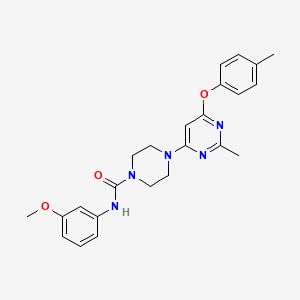 molecular formula C24H27N5O3 B2679959 N-(3-methoxyphenyl)-4-[2-methyl-6-(4-methylphenoxy)pyrimidin-4-yl]piperazine-1-carboxamide CAS No. 1021119-39-0