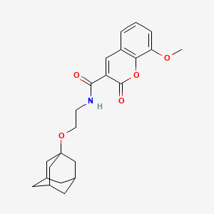 molecular formula C23H27NO5 B2679972 N-[2-(adamantan-1-yloxy)ethyl]-8-methoxy-2-oxo-2H-chromene-3-carboxamide CAS No. 442657-84-3