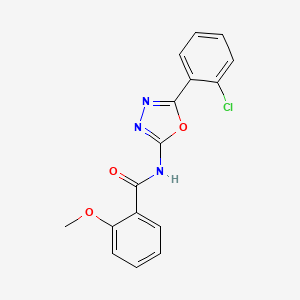 molecular formula C16H12ClN3O3 B2679991 N-[5-(2-chlorophenyl)-1,3,4-oxadiazol-2-yl]-2-methoxybenzamide CAS No. 865249-60-1